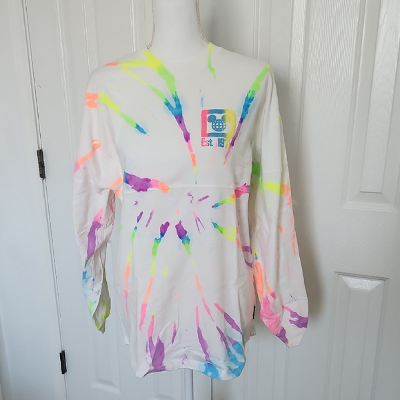 Disney Tops - Walt Disney World Spirit Jersey XS Neon Bright Tie Dye